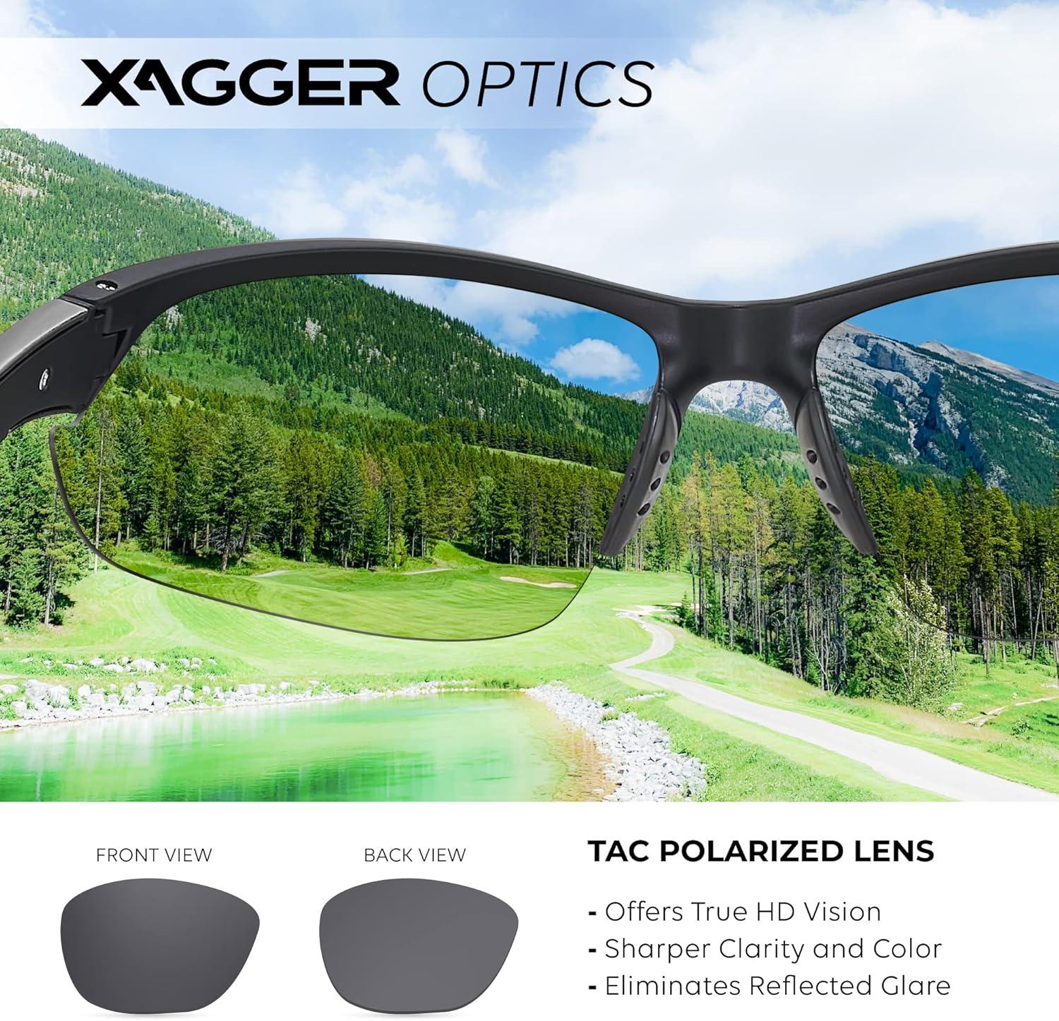 imageXagger Polarized Sport Sunglasses for Men Women Wrap Around UV400 Running Baseball Softball Fishing Driving GlassesMatte Black  Smoke