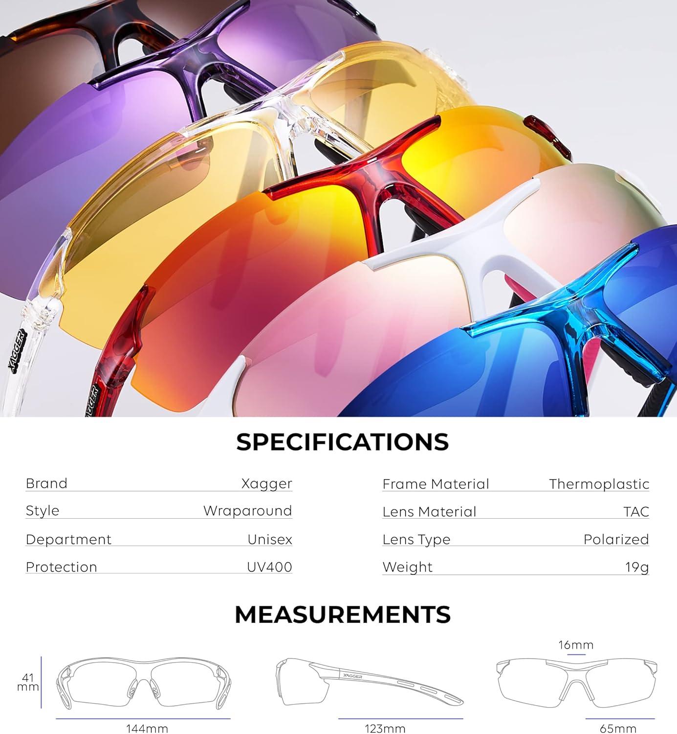 imageXagger Polarized Sports Sunglasses for Men Women Wrap Around UV400 Running Baseball Softball Cycling Driving GlassesMatte Silver  Silver Mirror