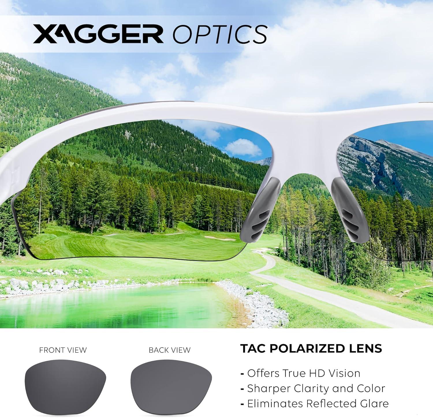 imageXagger Polarized Sports Sunglasses for Men Women Wrap Around UV400 Running Baseball Softball Cycling Driving GlassesMatte White  Smoke