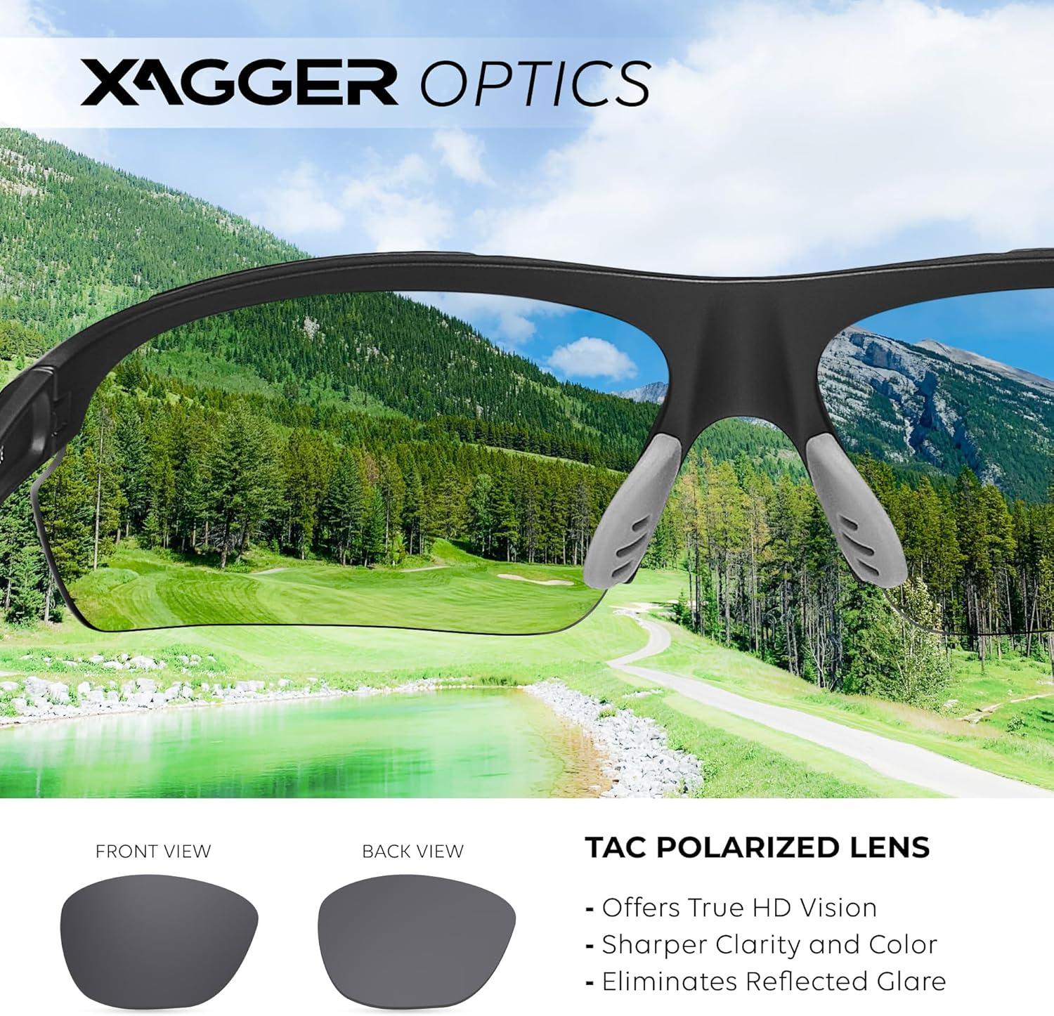 imageXagger Polarized Sports Sunglasses for Men Women Wrap Around UV400 Running Baseball Softball Cycling Driving GlassesRubberized Black  Smoke