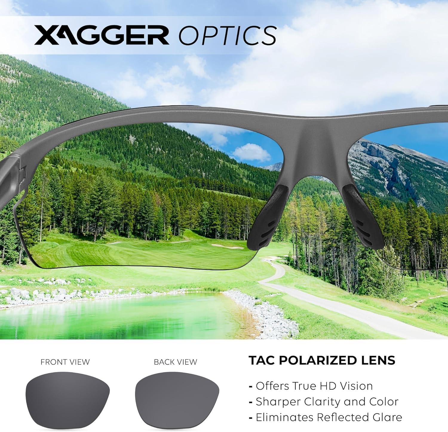 imageXagger Polarized Sports Sunglasses for Men Women Wrap Around UV400 Running Baseball Softball Cycling Driving GlassesRubberized Gray  Smoke