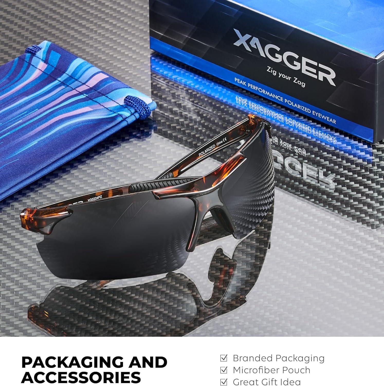 imageXagger Polarized Sports Sunglasses for Men Women Wrap Around UV400 Running Baseball Softball Cycling Driving GlassesShiny Tortoise  Smoke
