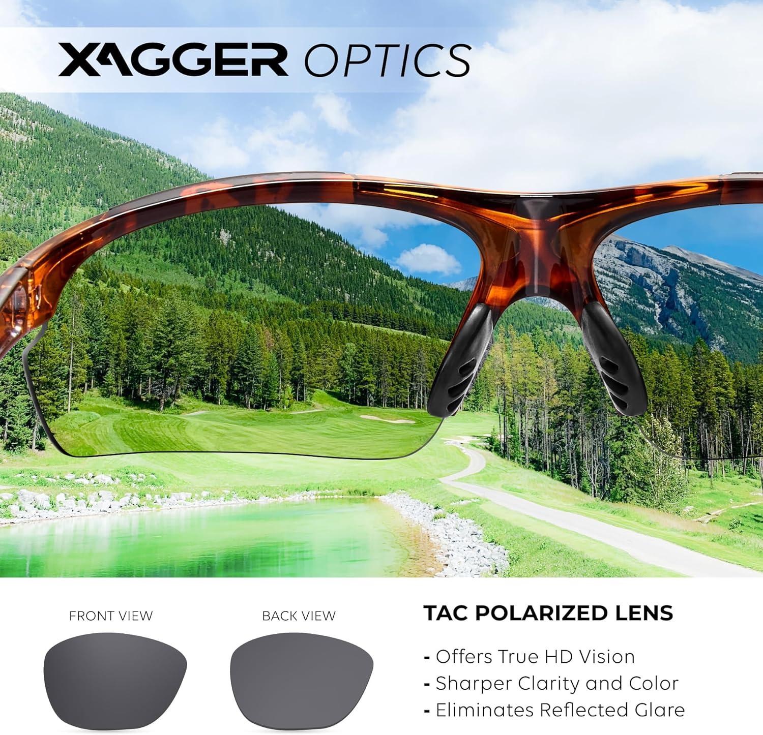 imageXagger Polarized Sports Sunglasses for Men Women Wrap Around UV400 Running Baseball Softball Cycling Driving GlassesShiny Tortoise  Smoke