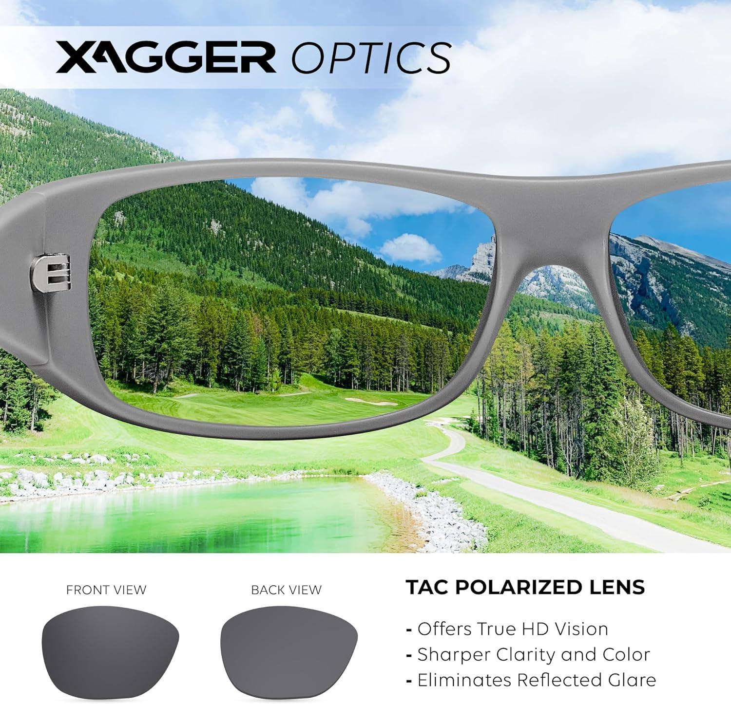 imageXagger Sports Polarized Sunglasses for Men Wrap Around TR90 Frame Sun GlassesMatte Gray Smoke