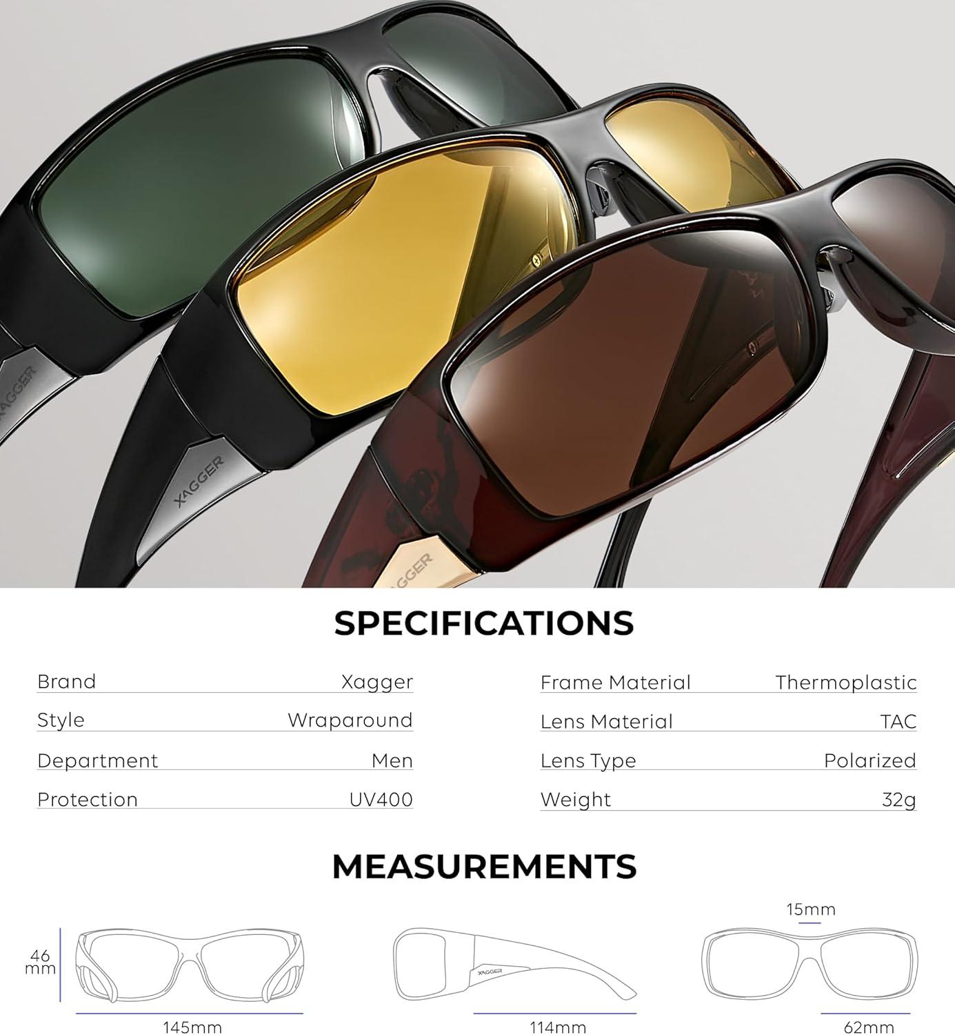 imageXagger Wrap Around Oversized Sport Polarized Sunglasses for Men TR90 Frame Driving Fishing Sun GlassesMatte White Ice Blue Mirror